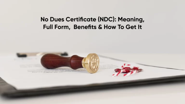 No Dues Certificate (NDC)